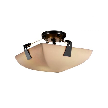 PorcelinaCollection - 14" Semi-Flush Bowl w/ Tapered Clips